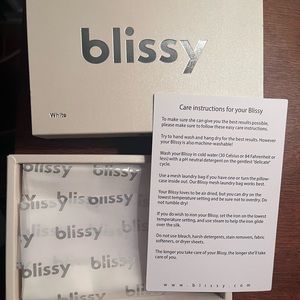 Blissy white pillow case standard